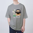 CHIBE86の「Music Pug」 Oversized T-Shirt