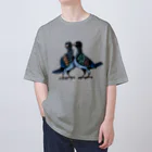  Dark blancoのDark blanco "Pigeons" オーバーサイズTシャツ