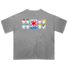 HBの鉛筆+のかき氷＿ドット絵 Oversized T-Shirt