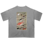 世界の絵画アートグッズの伊藤若冲《群魚図（鯛）》 Oversized T-Shirt