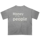 ミラくまの白文字Money to the people Oversized T-Shirt