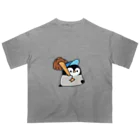 DECORの心くばりペンギン 野球するの ver. オーバーサイズTシャツ