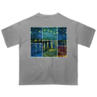 art-Laboのゴッホ 【世界の名画】 ローヌ川の星月夜 ポスト印象派 絵画 美術 art オーバーサイズTシャツ