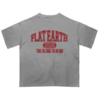 Mappila SHOPのカレッジ風［ネバダカラー］　フラットアース　FLATEARTH Oversized T-Shirt