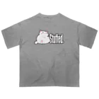 TMJ worksのぐうたら白猫。stuffed. オーバーサイズTシャツ