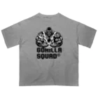 GORILLA SQUAD 公式ノベルティショップのアングリーゴリラビルダー/ロゴ黒 Oversized T-Shirt