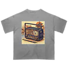 日本の風景 COOL JAPANの日本の風景:昔のラジオ、Japanese scenery: old radio オーバーサイズTシャツ