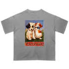 Saza-nami Antique designのTWIN PUPPIES オーバーサイズTシャツ