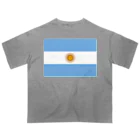 お絵かき屋さんのアルゼンチンの国旗 オーバーサイズTシャツ