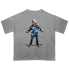 火山梅（kazanbai） storeの【アパレル】#1 モザイク タイル スケートボーダーズ (mosaic tile skate boarders)  オーバーサイズTシャツ