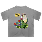 ウロコインコてんびん家のお野菜大好きウロコ Oversized T-Shirt