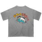 Luara_Partnersのおれのびわこ_ねこキックT オーバーサイズTシャツ