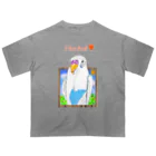 Lily bird（リリーバード）のどーん！とピーコちゃん ロゴ入り① オーバーサイズTシャツ