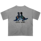  Dark blancoのDark blanco "Pigeons" オーバーサイズTシャツ