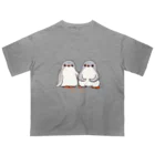 ヤママユ(ヤママユ・ペンギイナ)のふたごのジェンツーペンギン(ロゴあり) Oversized T-Shirt