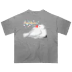 Lily bird（リリーバード）のスリスリくんとおねんね白文鳥 オーバーサイズTシャツ