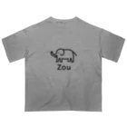 MrKShirtsのZou (ゾウ) 黒デザイン オーバーサイズTシャツ