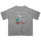 NIKORASU GOのユーモアデザイン「鴨うどんを食べたい」 オーバーサイズTシャツ