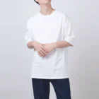 PyriteDesignのアンテナ0本【Tシャツ】【前面いっぱい】【デザイン色：白】 オーバーサイズTシャツ