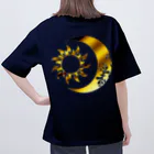 Senseの太陽と月 (Gold背面) オーバーサイズTシャツ