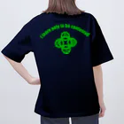 『NG （Niche・Gate）』ニッチゲート-- IN SUZURIの吾唯足知（われただたりるをしる。ショルダーアーチ・緑・英語 Oversized T-Shirt