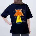 イラスト MONYAAT のバックプリント　たこさんwinなーとメンダコUFO Oversized T-Shirt