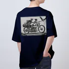 Skull sectionのバイクとドクロ（黒メイン） オーバーサイズTシャツ