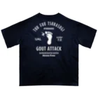 【SALE】Tシャツ★1,000円引きセール開催中！！！kg_shopの[★バック] GOUT ATTACK (文字ホワイト) オーバーサイズTシャツ