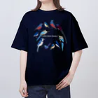 エダマメトイチ雑貨店のI love blue birds 1 大 オーバーサイズTシャツ
