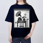 kouji-komatsuのオールドな蓄音機と電話機-m オーバーサイズTシャツ