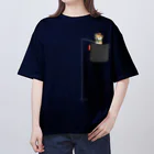 真希ナルセ（マキナル）の釣り柴ポケット（赤柴） Oversized T-Shirt