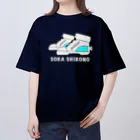 白乃ソラ色店の足元からエナジー　水色　濃色用 オーバーサイズTシャツ