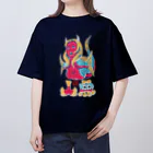 NAMI★HANA屋の日本の妖怪_人魚(にんぎょ)ピンク Oversized T-Shirt