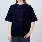 おおむら農場のアルファベット・プリント・ピンク オーバーサイズTシャツ