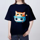 nekotama0224の猫科に属する ゆるキャラ オーバーサイズTシャツ