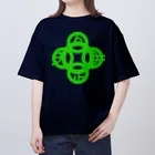 『NG （Niche・Gate）』ニッチゲート-- IN SUZURIの吾唯足知（吾唯足りるを知る。）緑・マークのみ Oversized T-Shirt