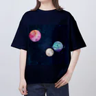 Apricot_taruの綺麗な宇宙 オーバーサイズTシャツ