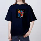 Ksdesignのカラーバースト・キュービカル Oversized T-Shirt