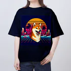 80s_popの80s_pop Dog No.1 (Shiba Inu) オーバーサイズTシャツ