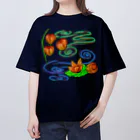 Lily bird（リリーバード）の枝つきホオズキ 水紋（和柄）その2 オーバーサイズTシャツ