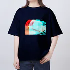 空飛ぶ猫 sakuuのエイ3 Oversized T-Shirt