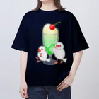 Lily bird（リリーバード）のメロンクリームソーダと文鳥ず Oversized T-Shirt