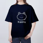 MrKShirtsのKaeru (カエル) 白デザイン オーバーサイズTシャツ