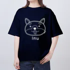 MrKShirtsのInu (犬) 白デザイン オーバーサイズTシャツ