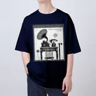 kouji-komatsuのオールドな蓄音機と電話機-m オーバーサイズTシャツ