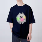 ネズミとネコとたまにウサギのグッズのゲーミングわんこ オーバーサイズTシャツ