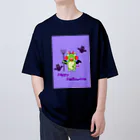 🐸かえるさんと仲間たち🐸のハロウィン　コウモリママ Oversized T-Shirt