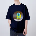 QCの邪気払い　龍体文字「ふ」付き　幸せの青い鳥　ステッカー　他 オーバーサイズTシャツ