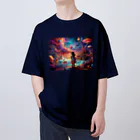 🔥AI art shop🔥の幻想的な世界にいる少女 Oversized T-Shirt