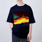 水草の火口の夜 オーバーサイズTシャツ